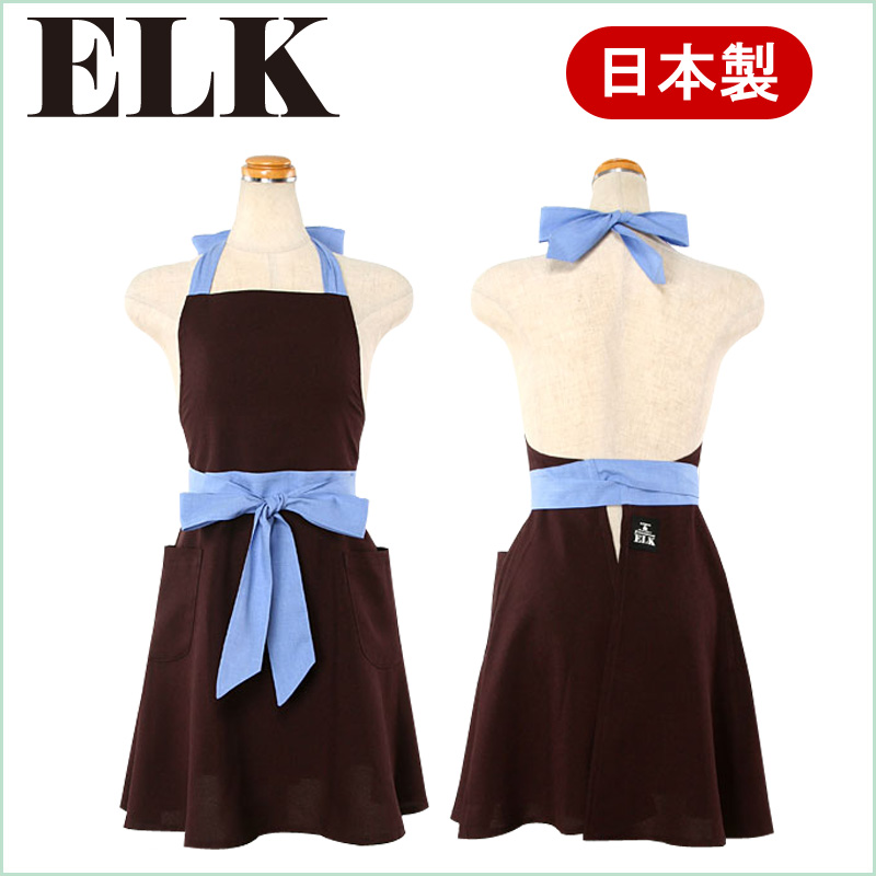 【定番】ELK無地首掛けエプロン <img src="/banner_images/banner_0000000180.gif">