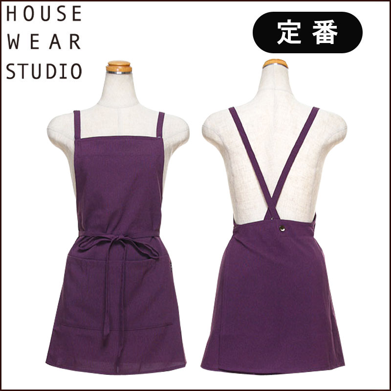 【定番】HOUSE WEAR STUDIO　前結びクロスエプロン