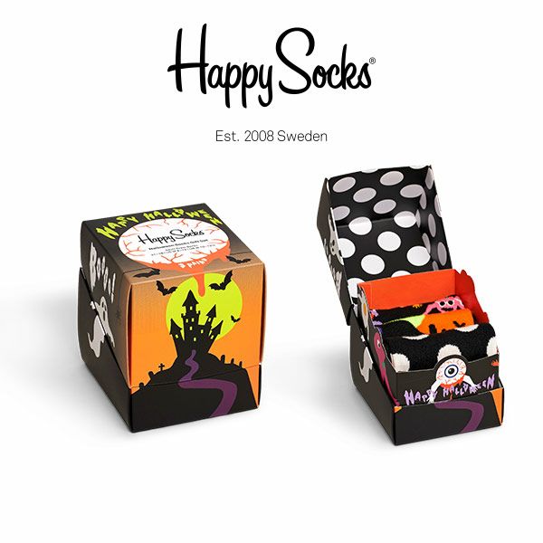 HALLOWEEN（ ハロウィン ） 3足セット ギフトセット クルー丈 ソックス 靴下 紳士 メンズ ＆ レディース