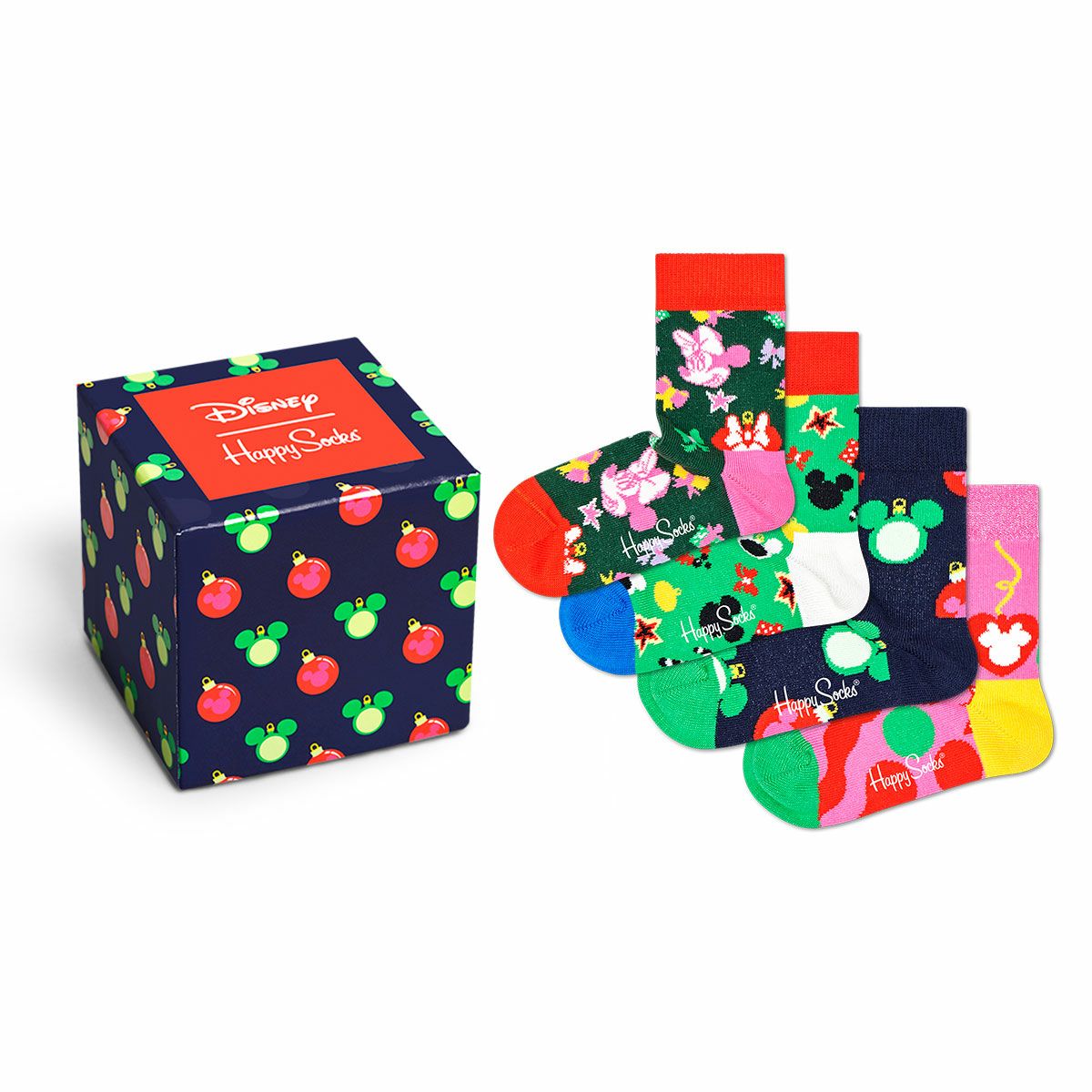 Happy Socks DISNEY HOLIDAY GIFT SET 4足組 ギフトセット クルー丈 ソックス キッズ 子供 綿混 靴下