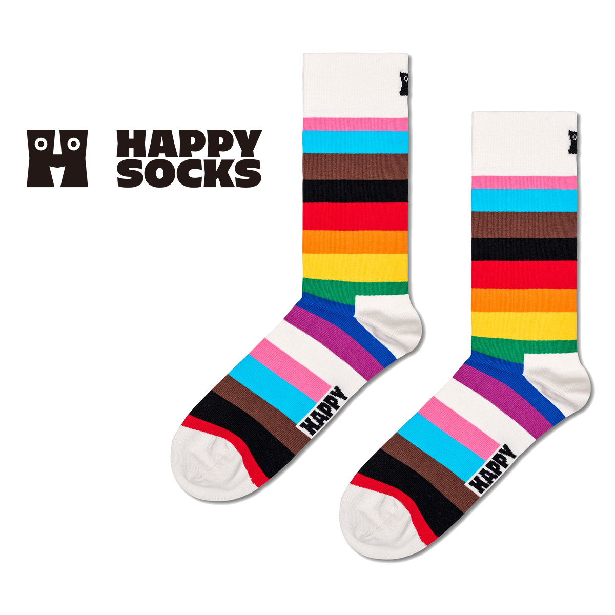 【23FW MAIN】 Pride Stripe （ プライド ストライプ ）クルー丈 ソックス 靴下 ユニセックス メンズ ＆ レディース 10201114