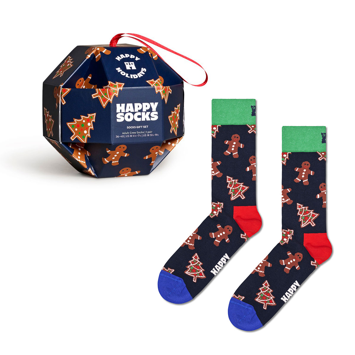 【23FW MAIN】 【1足】Gingerbread Cookies （ ジンジャーブレッド クッキー ） ギフトボックス クルー丈 ソックス 靴下 ユニセックス メンズ ＆ レディース  10233013 