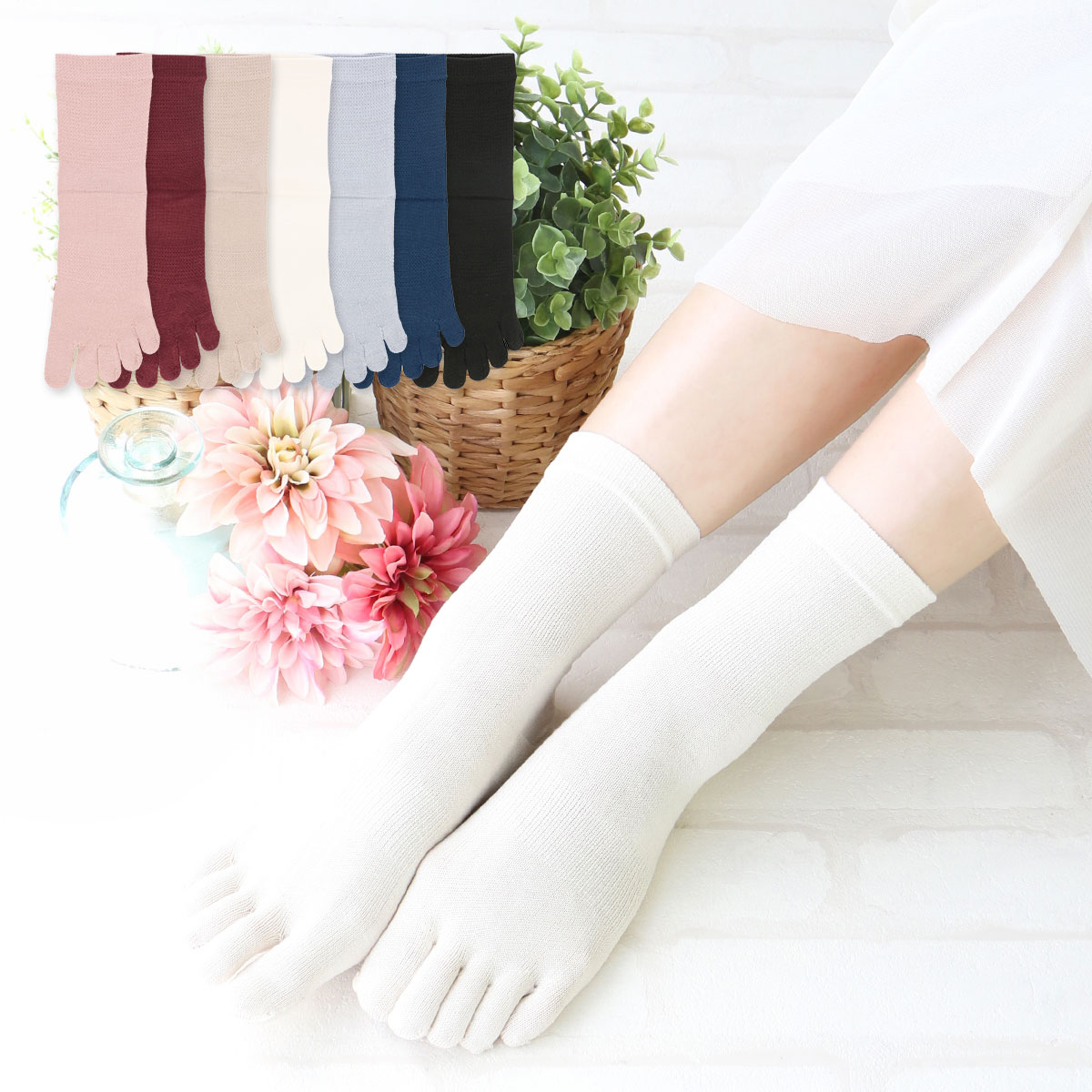 NAIGAI COMFORT ナイガイ コンフォート シルク （絹） 5本指 冷えとり 靴下 レディース ソックス