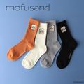 mofusand モフサンド アメリブ刺繍 クルー丈 ソックス
